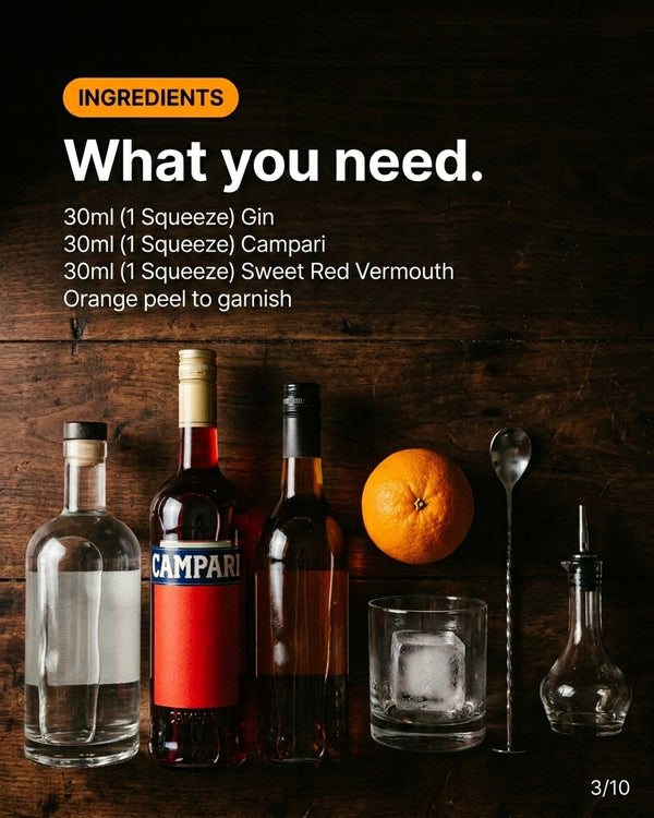 Negroni recipe slide 3