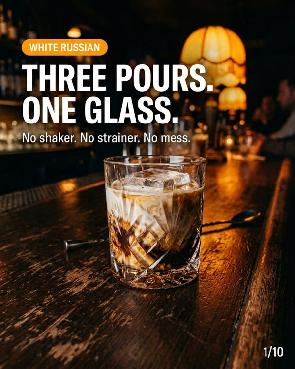 White Russian recipe slide 1