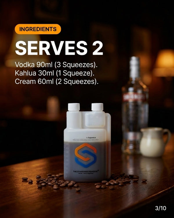 White Russian recipe slide 3